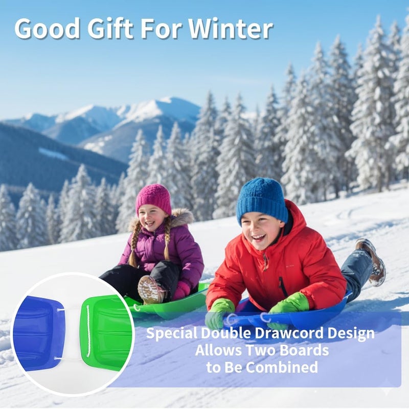 LIBERATECH 2-Person Sled for| 35" All-Season Toboggan | Reinforced Structure | High Weight Capacity | for Snow, Beach & Park - Image 5